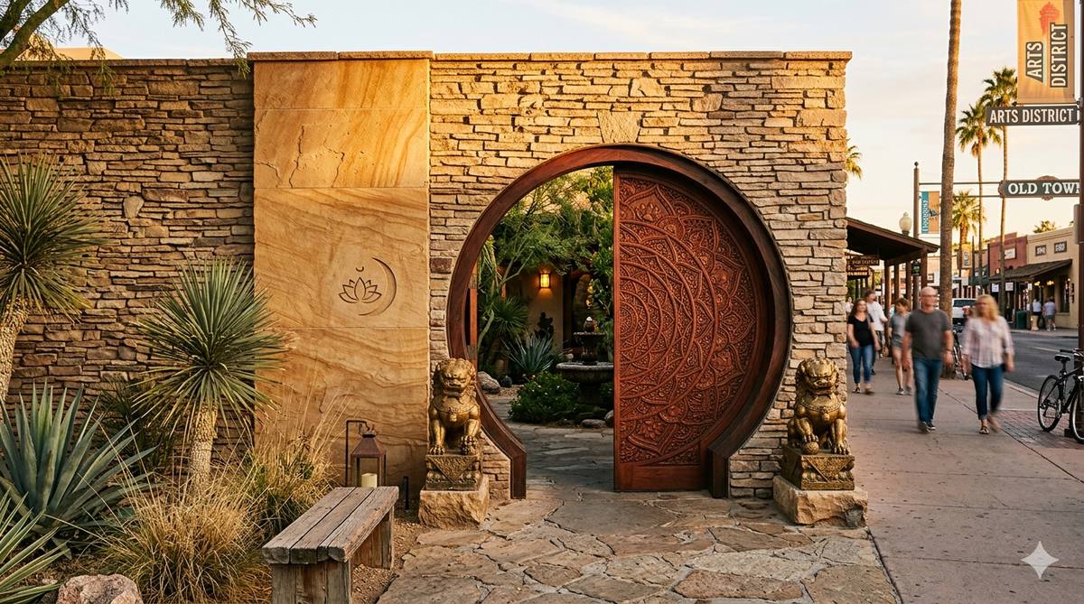 The Moon Gate from the street